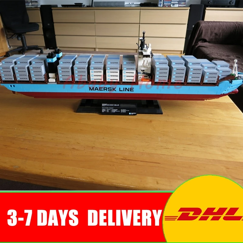 

Lepin 22002 1518Pcs Technic Series The Maersk Cargo Container Ship Set Educational Building Blocks Bricks Model Toys Gift 10241
