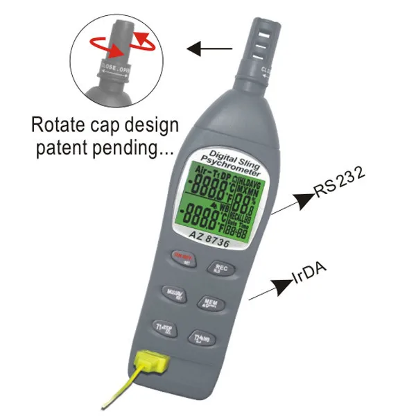Гигрометр-один K Цифровой психрометра Температура измеритель влажности AZ8736