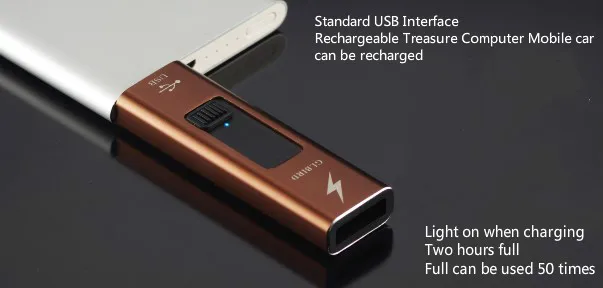 Длинный уплотнитель замка безопасный простой USB прикуриватель, зарядка arc зажигалка
