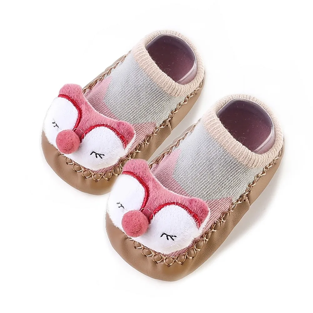Детские носки для малышей хлопковые нескользящие вязаные теплые носки с милыми животными для мальчиков и девочек Skarpetki Calcetines Bebe