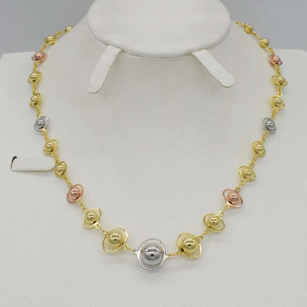 Fashion african beads jewlery set nigerian jewelry set for women indian gold jewelry handmade necklace hoop earrings wedding - Image 4