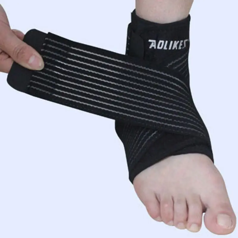 

1Pc Aolikes Ankle Support Adjustable Sports Elastic Ankle Support Brace Pad Foot Protection Football Basketball Sports Safety