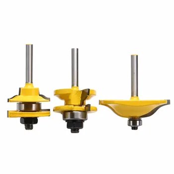 

Mayitr 3pcs/lot 1/4'' Shank Rail Stile Router Bit Raised Blade Cutter Panel Cabinet Door Router Drill Bit For Woodworking
