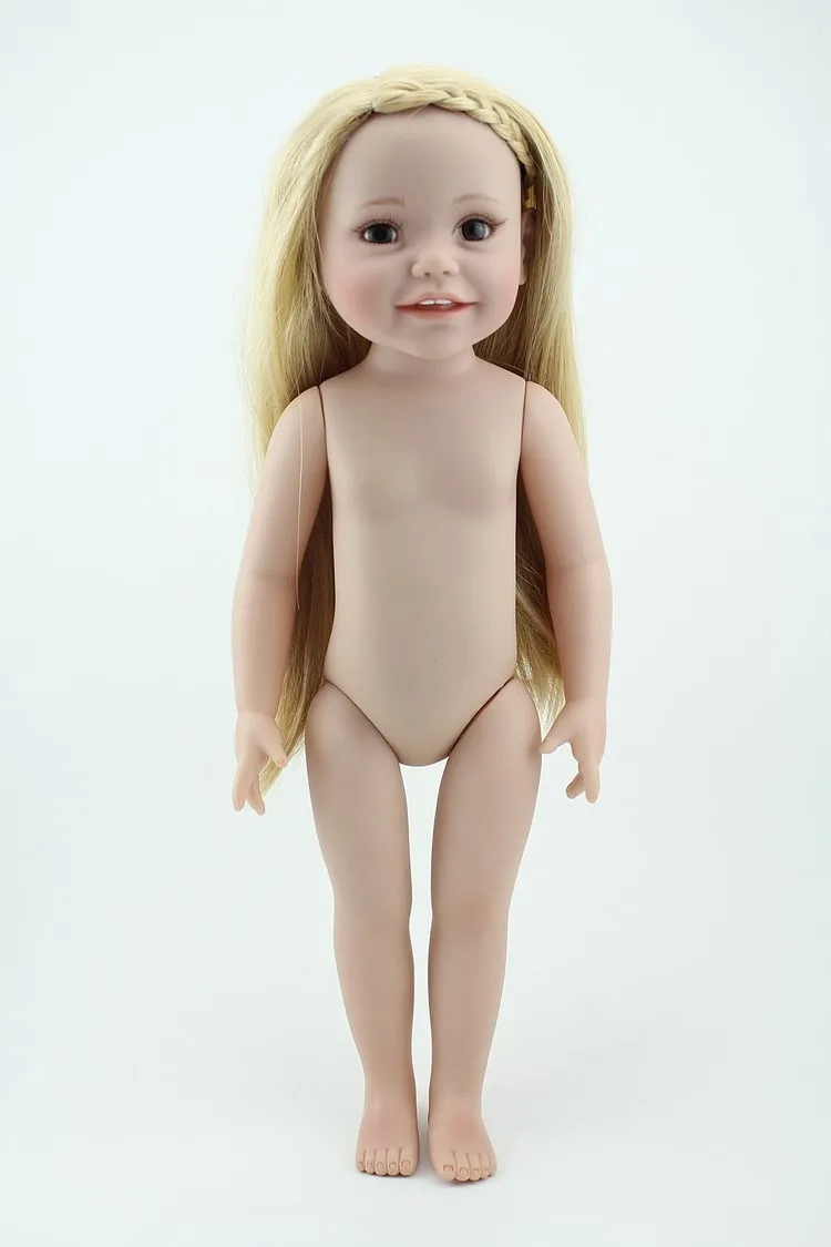 Счастливые девочки NPKDOLL длинные волосы полный винил 45 см Reborn Baby куклы игрушки 18 ''ручной работы твердые силиконовые дети девочки для детей Подарки