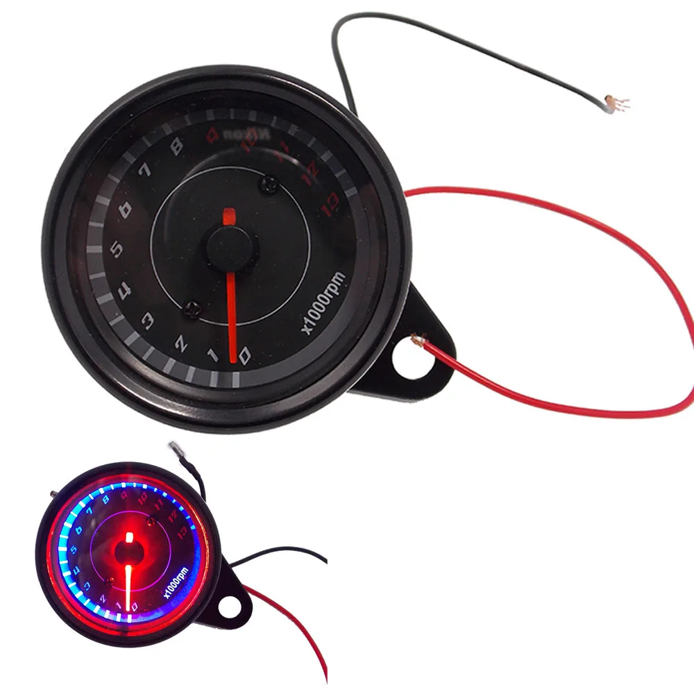 Motorbike Odometer Speedometer Gauge LED Light Signal Light Digital
