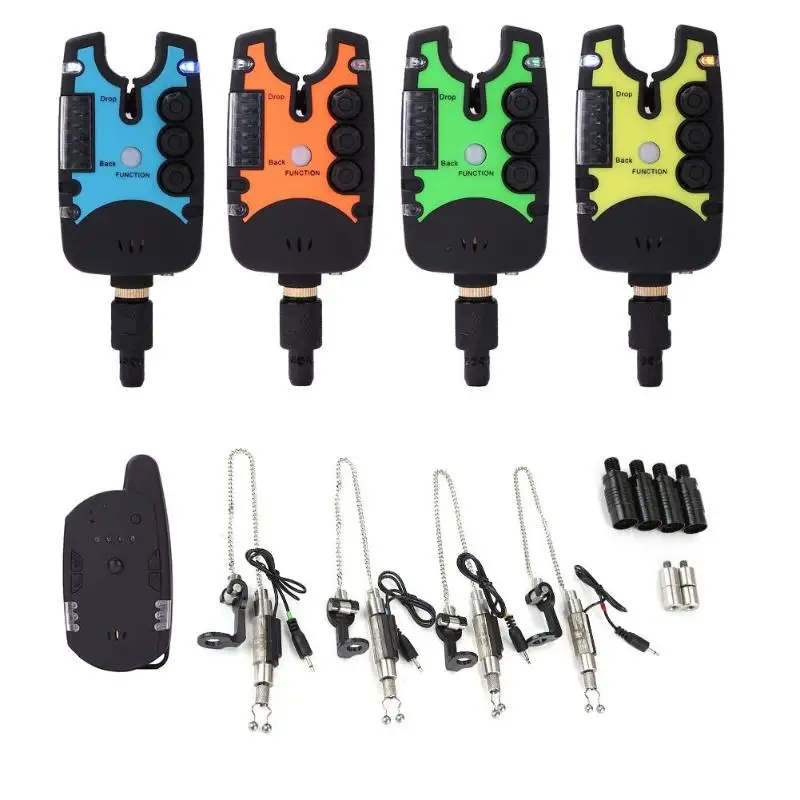 

1 Set Electronic Wireless Carp Fishing Bites Alarm Digital Night Light Anti-Off Fishing Tackles With case Pesca