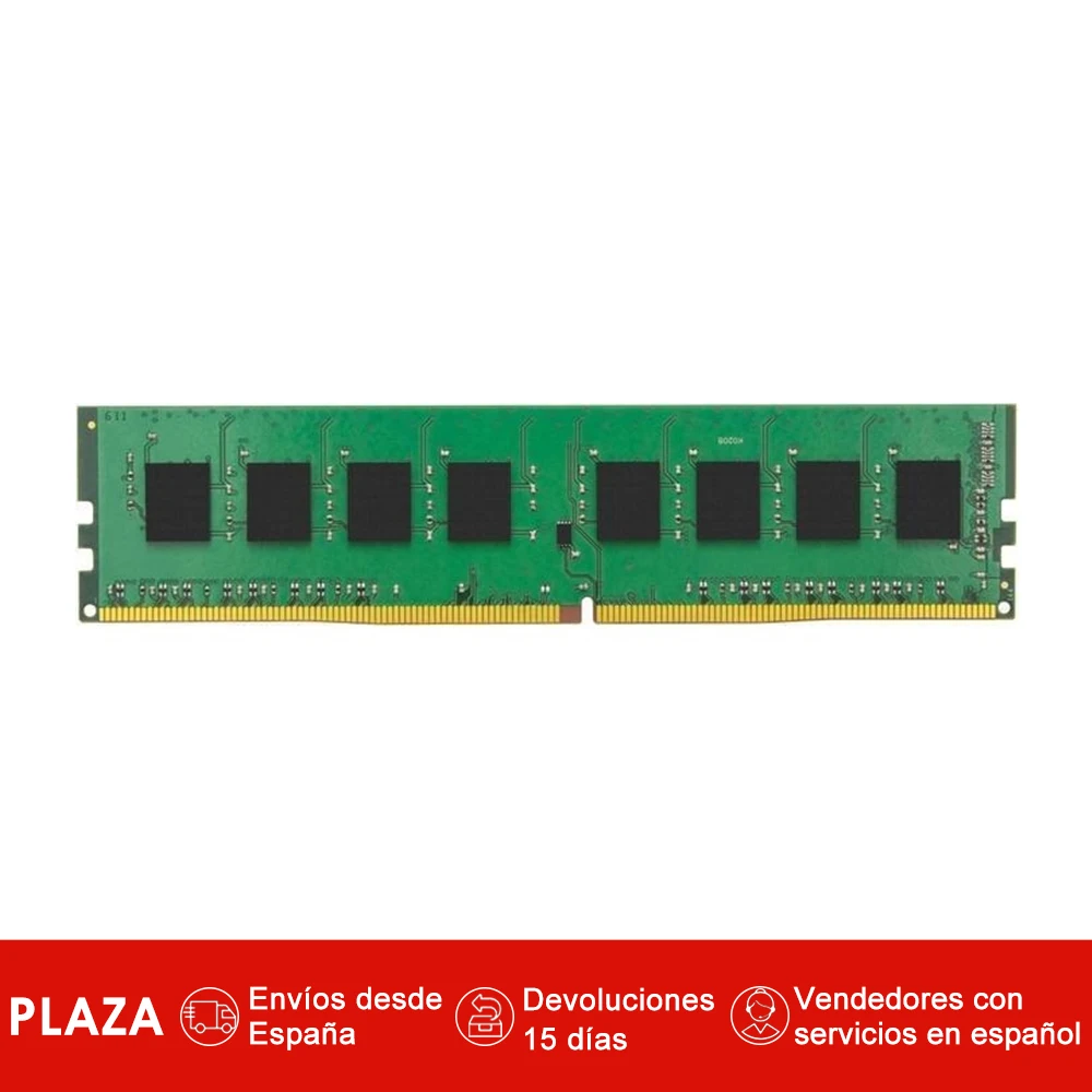 

Kingston Technology Value RAM KVR24N17S6/4, 4 GB, 1 x 4 GB, DDR4, 2400 MHz, 288-pin DIMM, Negro, Verde