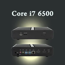 6500U Макс 3.1 ГГц Skylake 6Gen Mini PC Core i7 Intel HD Graphics 520 Микро Ordinateur HTPC mini pc Windows 10 Без Вентилятора система