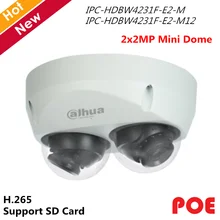 Dahua панорамная камера 2 Мп ИК Мини купольная IP камера H.265 интеллектуальная поддержка обнаружения POE и sd-карта камера безопасности Dahua панорамная камера 2 Мп ИК Мини купольная IP камера H.265 интеллектуальная поддержка обнаружения POE и sd-карта камера безопасности