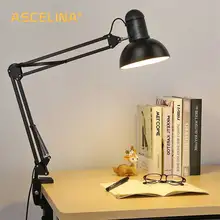 Desk Lamp Adjustable Table lamp Modern Reading table lamp LED light fixture Long arm retractable desk light Bedroom bedside lamp led desk lamp wood swing arm led desk lamp 6w eye care led table lamp bedside night light adjust nordic design led reading light