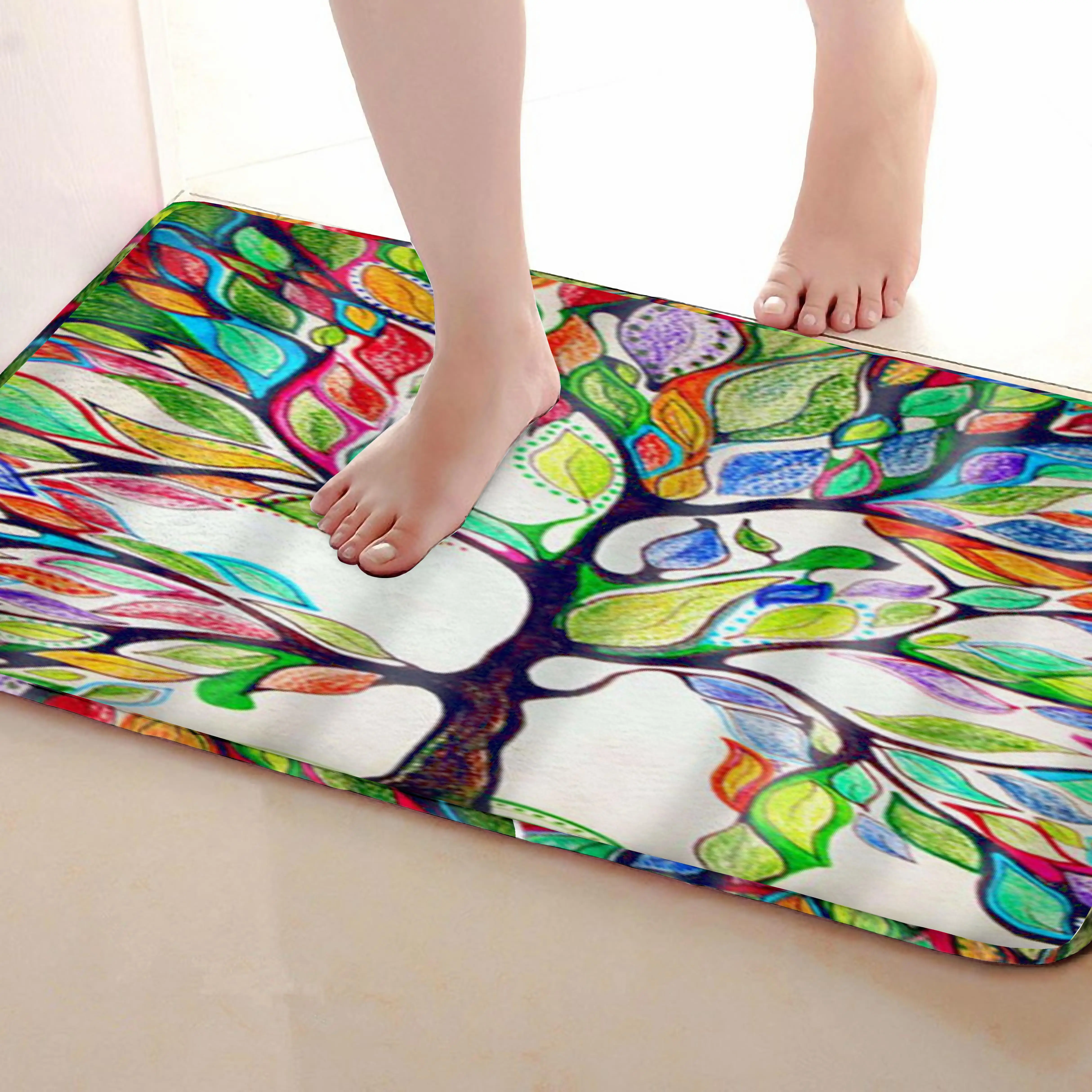 Дерево стиль коврик для ванной комнаты, смешной Противоскользящий коврик для ванной, занавески для душа s аксессуары, соответствующие вашей душевой занавеске