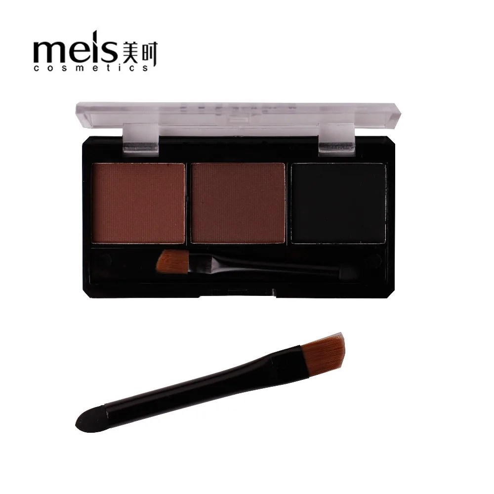 

3 Color Eyebrow Powder Palette Cosmetic MEIS Brand Eye Brow Enhancer Professional Waterproof Makeup Eye Shadow With Brush 6103F