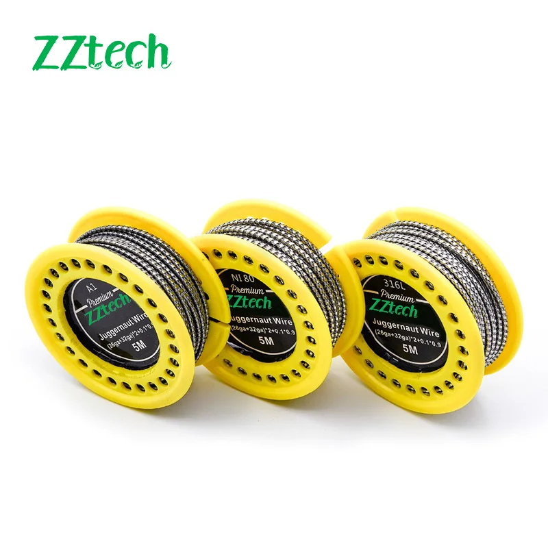 ZZtech нагревательный провод новейший 5 м/рулон A1/NI80/SS 316L Juggernaut для RDA RBA