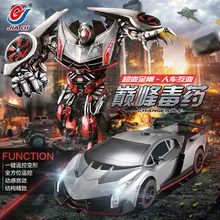 Робот-трансформер, автомобиль с дистанционным управлением, модель игрушечной машины, электрический автомобиль с дистанционным управлением, детская Игрушечная машина, подарки для детей