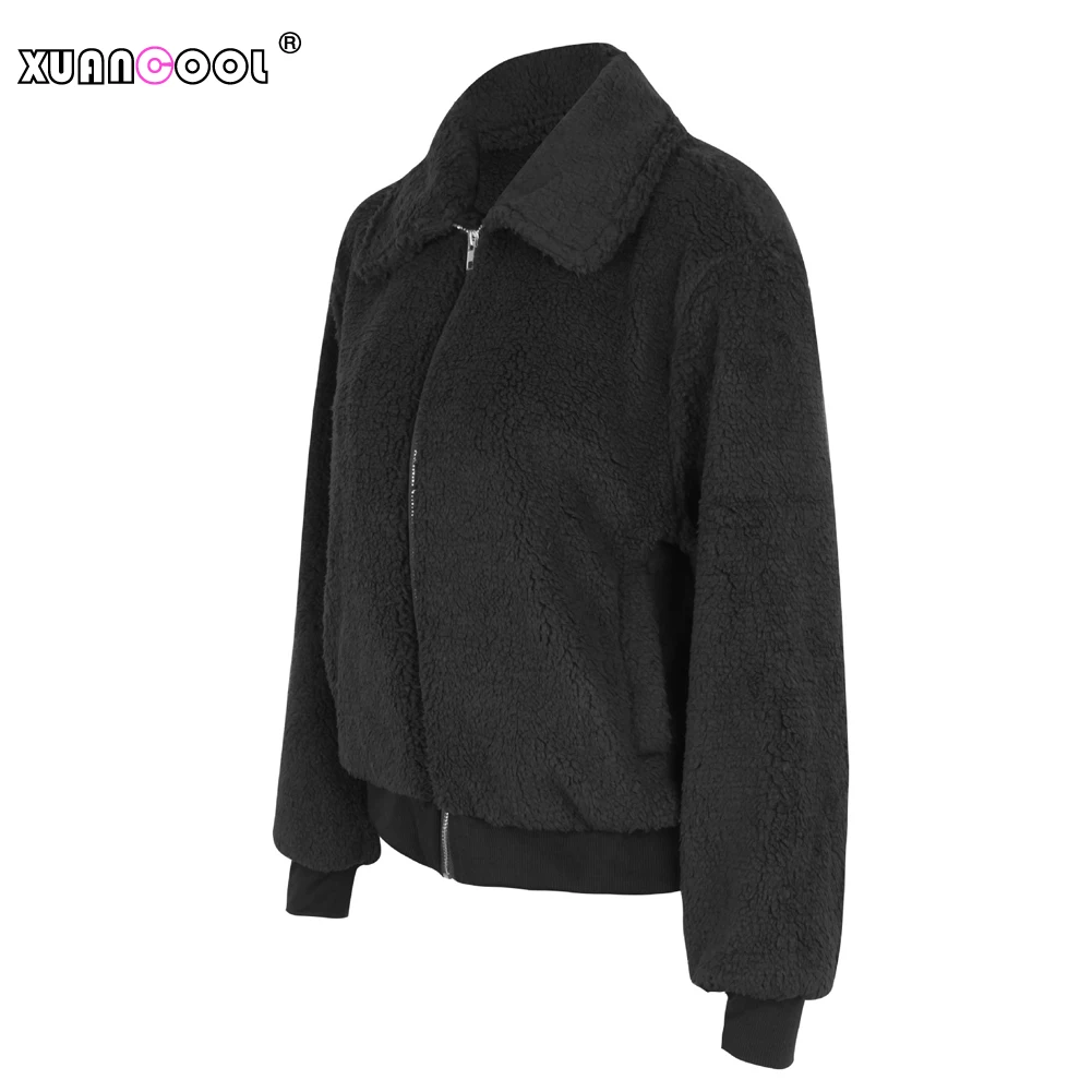 Most effective XUANCOOL Women's Jackets Winter Coat Women Cardigans Ladies Warm Jumper Fleece Faux Fur Coat Hoodie