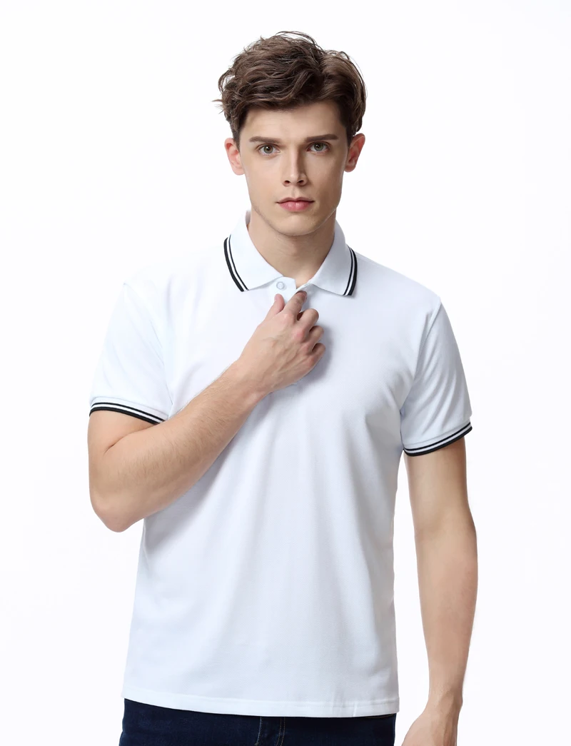 Мужские брендовые рубашки поло логотип с короткими рукава хлопок Camisa Homme одежда