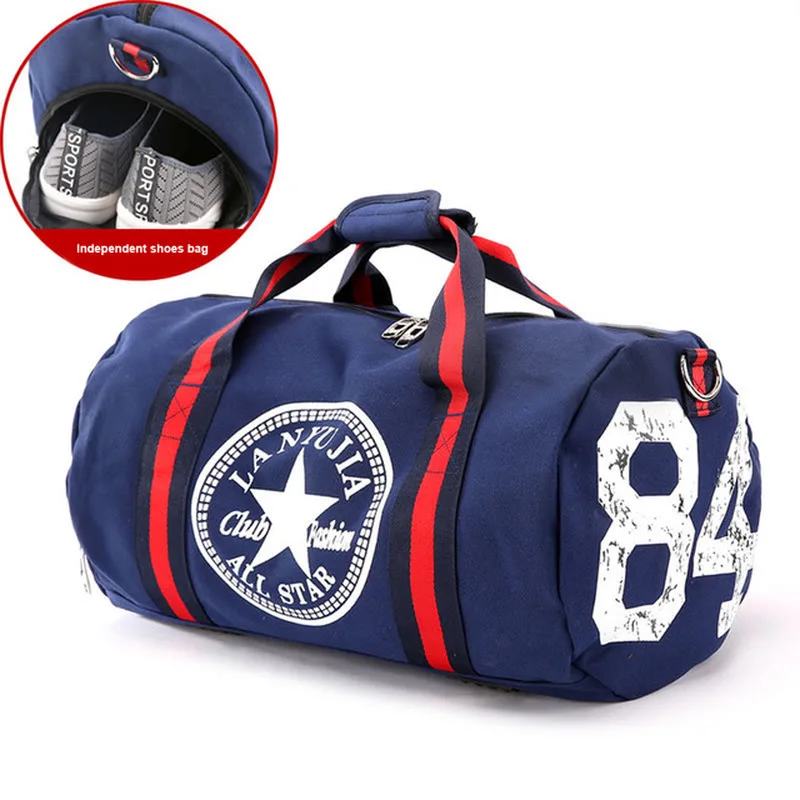2018 Canvas Women s Travel Bags Yoga Gym Bag for font b Fitness b font Shoes