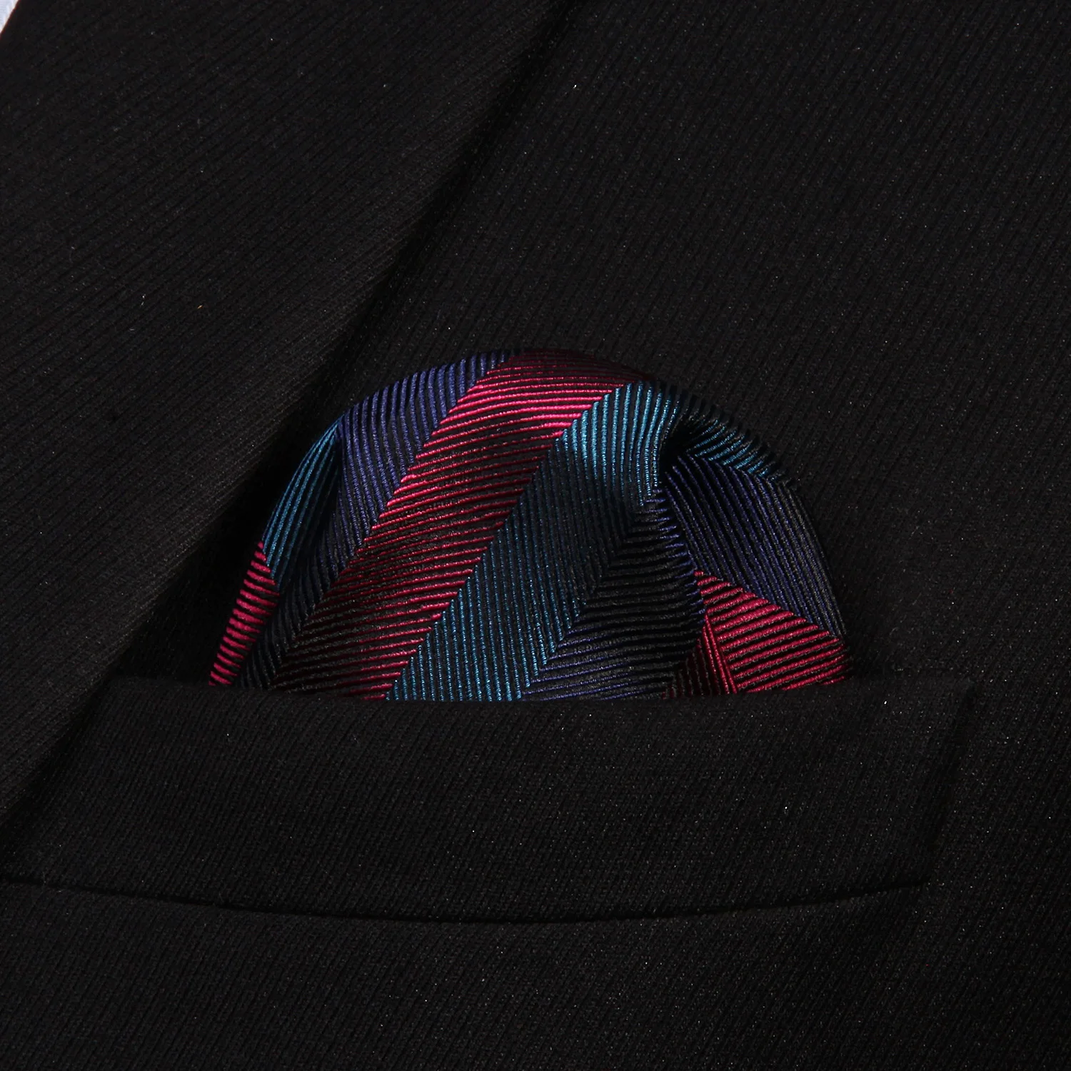  Party Wedding Classic Pocket Square Tie TZS03U8 Burgundy Striped 3.4