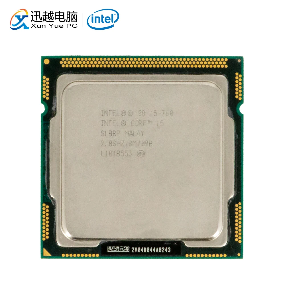 إنتل كور i5 760 سطح المكتب المعالج i5-760 رباعية النواة 2.8 GHz 8 MB L3 مخبأ LGA 1156 وحدة المعالجة المركزية المستخدمة