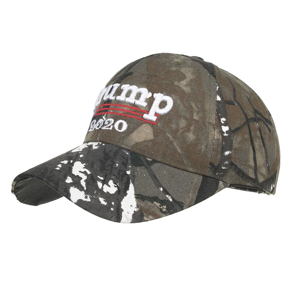Трамп предвыборная Акция головной убор с вышивкой бейсбольная кепка Кепка для грузовика YA88 - Цвет: Коричневый