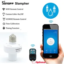Sonoff Slimpher RF light holder WiFi light Bulbs Holder 433MHz RF Wireless Light Holder For Smart Home IOS Android Phone Remote