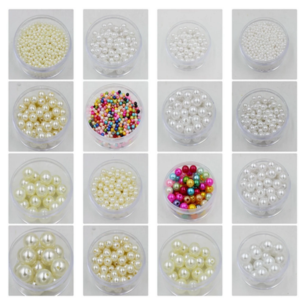 

Wholesale Dia. 3-25mm Round Shape ABS Cheap Imitation Pearls White/Ivory Beads Handmade DIY Bracelet Jewelry Accessories Making