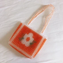 Сумка с бусинами, цветами, бисером, Сумка с желтым жемчугом, Женская косая двойная сумка через плечо, женская сумка ручной работы