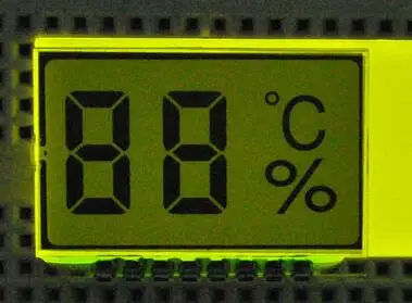 8PIN TN положительный 2-знака после запятой сегмент ЖК-дисплей Панель с Температура символ влажности белый/желтый и зеленый цвета/синий Подсветка 3V - Цвет: Yellow Green