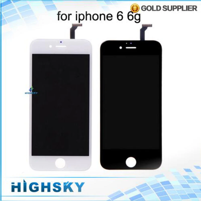 

Tested For iPhone 6 LCD 6G Display Screen With Touch Digitizer Frame Full Assembly AAA Quality Black White 1 Piece Free Shipping