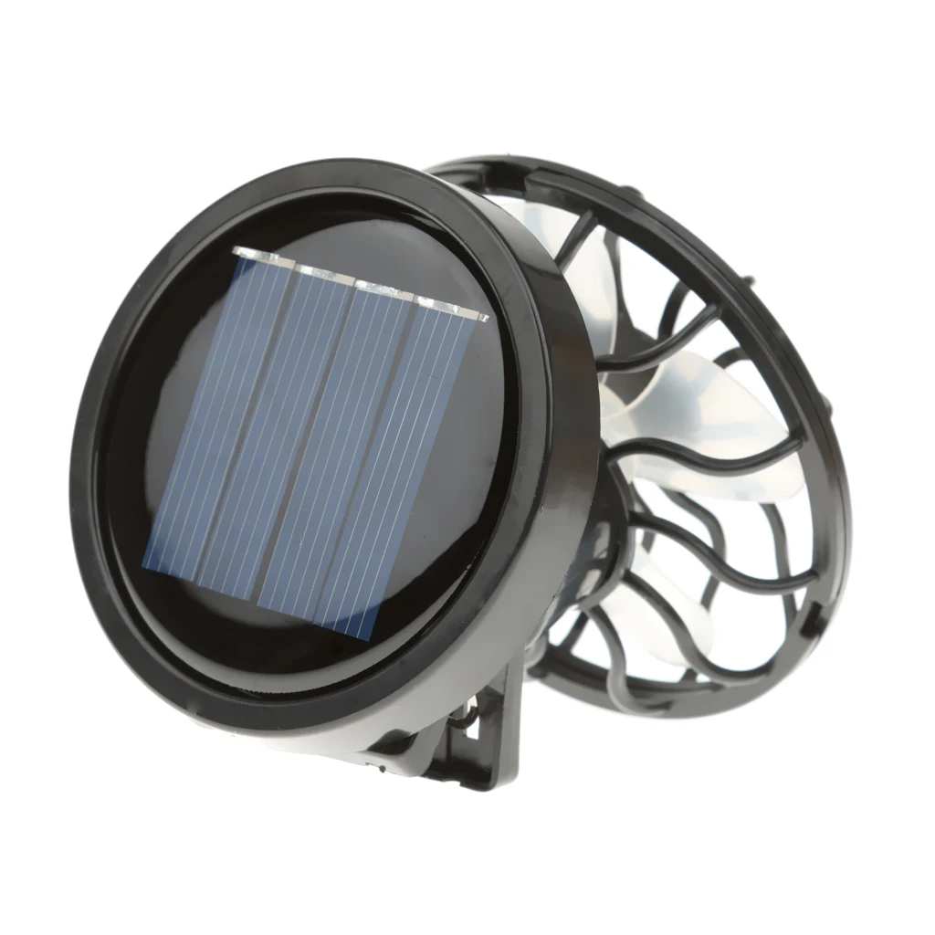 Mini Clip-on Solar Cell Fan Sun Power Energy Panel Outdoor Cooling Cooler Energy-saving for Camping Hiking Travelling Equipment
