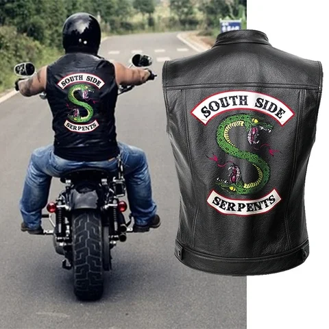 jaqueta de couro riverdale masculina