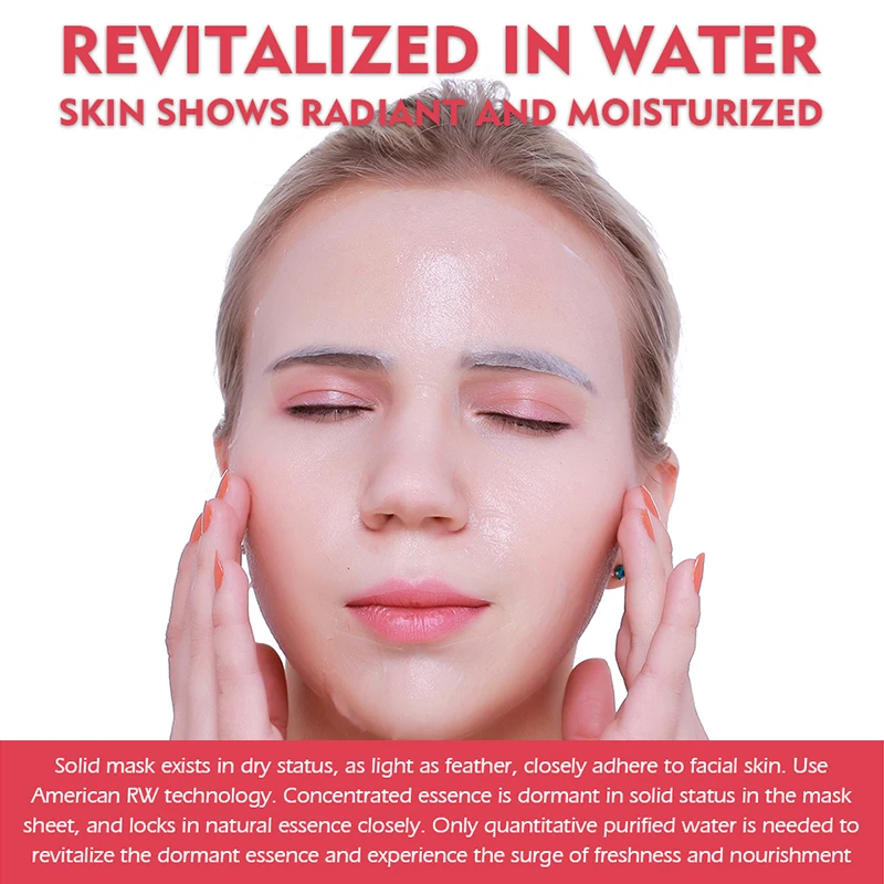 VIBRANT GLAMOUR Face Mask Fullerene Serum Protein Hyaluronic Acid Face Mask Anti-wrinkle Acne Lighten Black Spots Lifting Skin