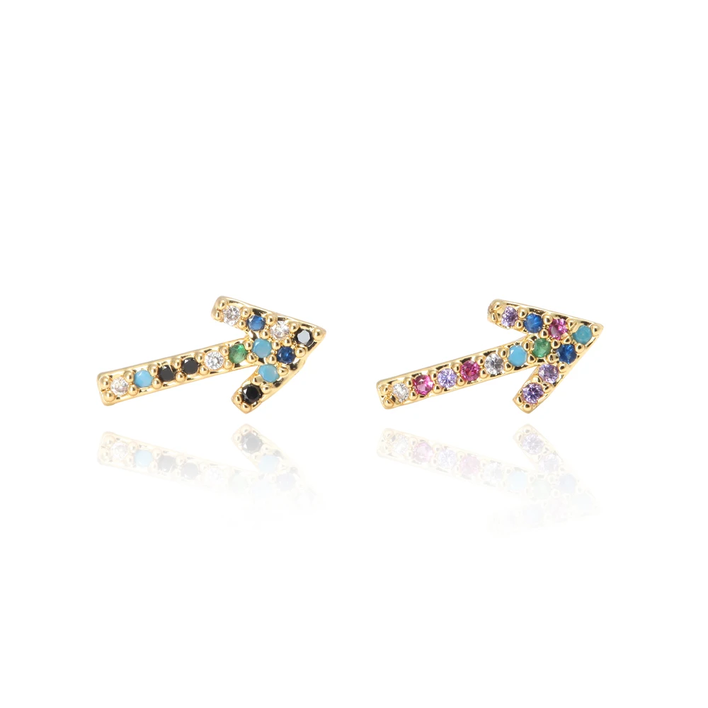 

Romantic Stud Earrings Cute Jewelry Simple Zircon Copper Crystal Studs For Women Girl Gifts Color Silver Earrings Wholesale