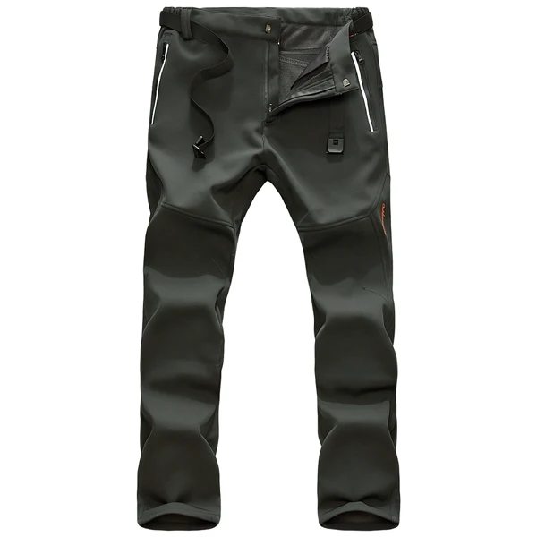 Зимние спортивные штаны для мужчин и женщин на открытом воздухе, ветронепроницаемые тепловые походные брюки для кемпинга, Мужская брендовая одежда VA309 - Цвет: Men Gray