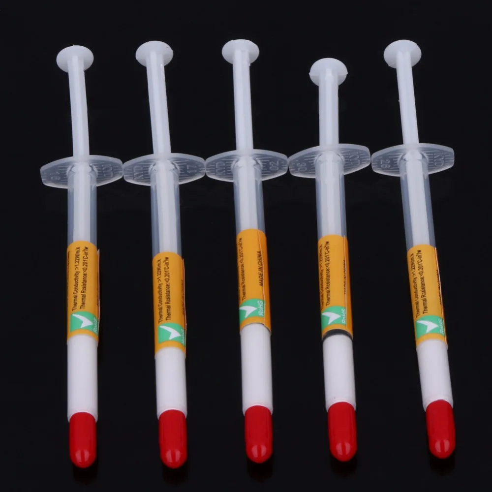 

Best Price 5Pcs 1G Thermal Grease Heatsink Compound Paste CPU VGA N High Quality Conductive Heatsink Plaster
