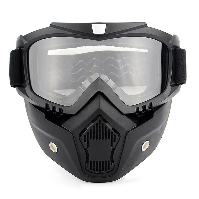 Съемные очки маска идеально подходит для открытого лица мотоциклетный полушлем или винтажные шлемы Новая мода Козырек Лыжный сноуборд - Цвет: a5