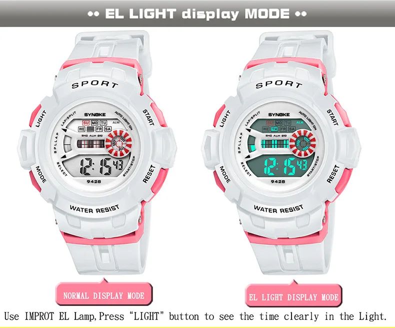 SYNOKE спортивные детские часы модный светодиодный кварцевые цифровые часы для мальчиков Дети 30 м Водонепроницаемые наручные часы для