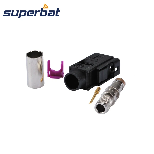 

Superbat Fakra Crimp Female Jack Apply to Radio Without Phantom Supply for Coaxial Cable LMR195