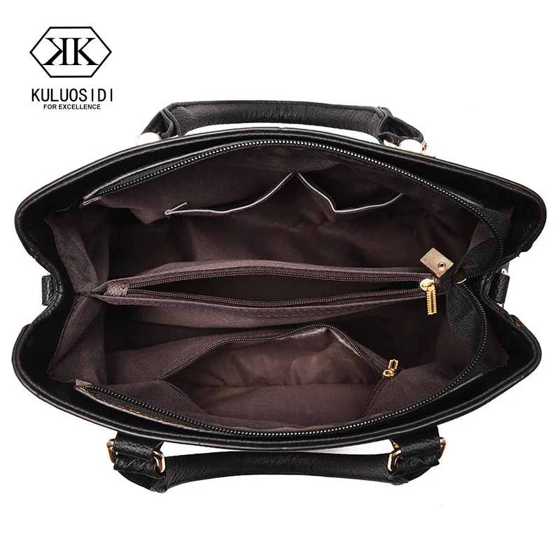 Embroidery Messenger Bags Women Leather Handbags Bags for Women 2018 Sac a Main Ladies Hand Bag