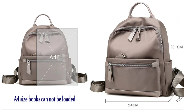 Модный женский рюкзак Mujer Mochila, водонепроницаемый нейлоновый рюкзак для девочек, сумка через плечо для подростков, маленький рюкзак