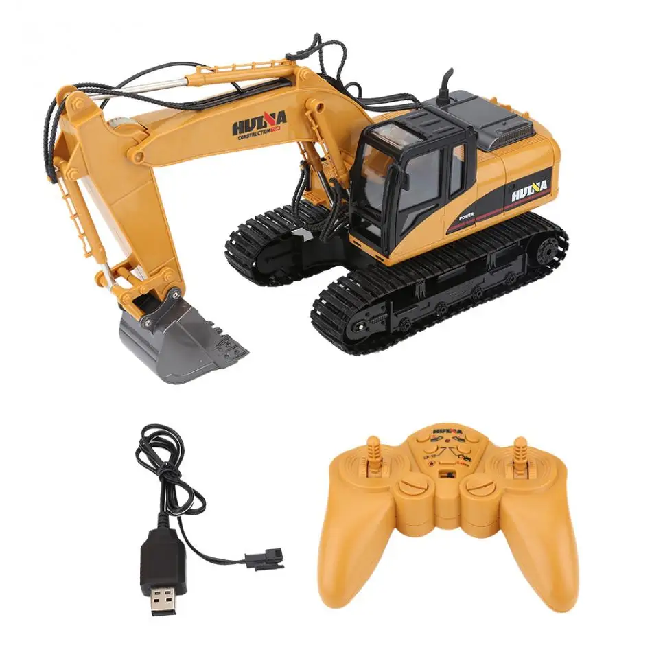 2 5GH 15CH Remote Control Digger Car RC Plastic Excavator with font b Battery b font