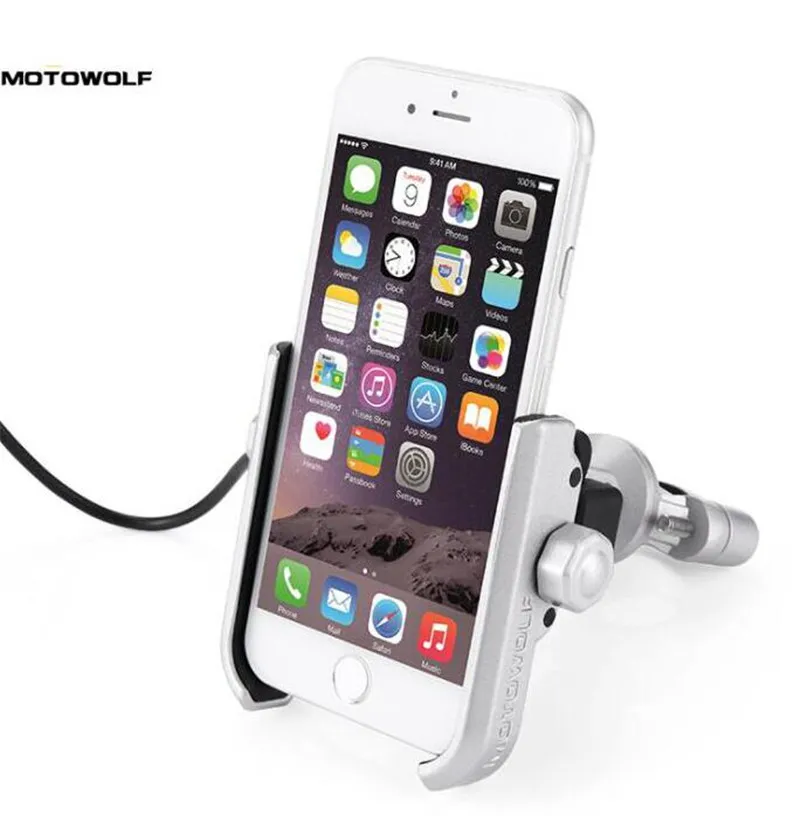 

Universal Aluminum Alloy Motorcycle Phone Holder Support Telephone Moto Holder For GPS Bike Handlebar Holder