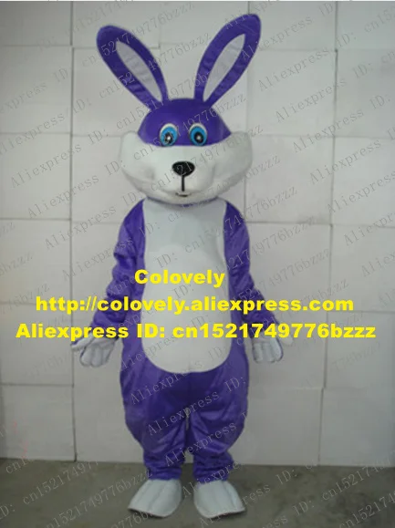 Милый фиолетовый кролик талисман костюм Mascotte Lepus Jackrabbit заяц для взрослых с
