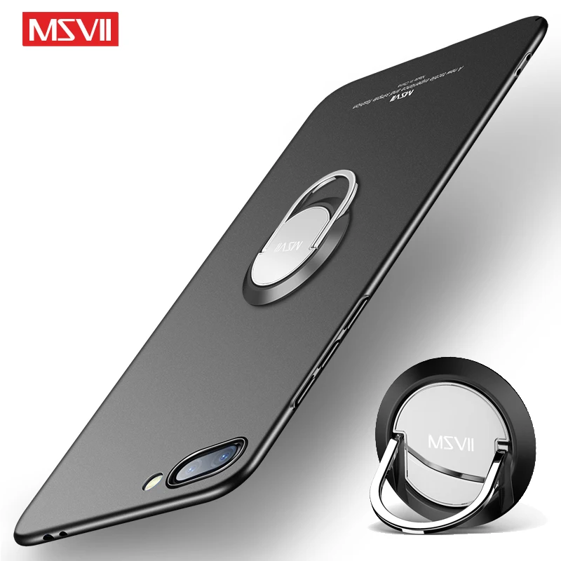 Чехол для Huawei Honor 10 тонкий матовый чехол Msvii с кольцом на палец Lite металлический