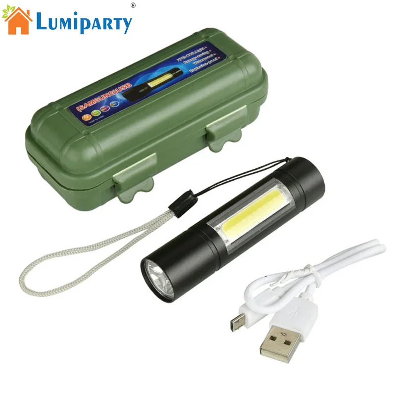 Фонарь Pocketman XPE COB светодиодный Аккумуляторный с USB зарядкой тактический фонарь
