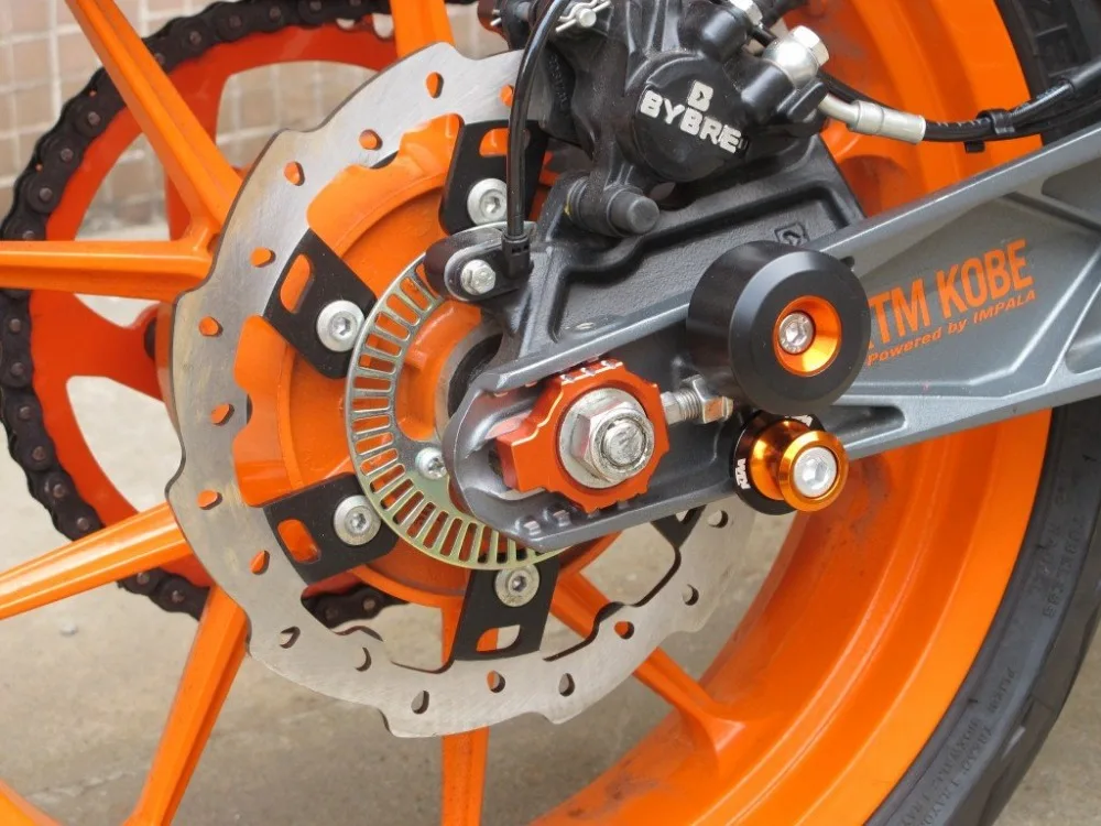 Brand new CNC Rear Axle Spindle Chain Adjuster Blocks For KTM 125/200