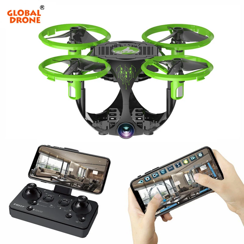 

Global Drone FQ26 Mini Wifi FPV Drone With Camera Altitude Hold Headless Mode Foldable Selfie Dron RC Helicopter
