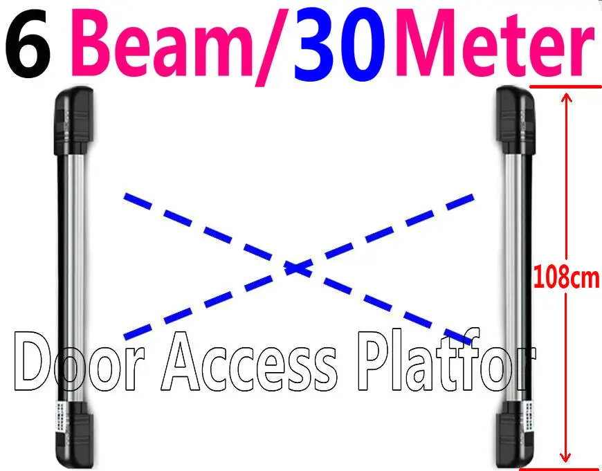 

6 Infrared Beams+30 Meter Detect Distance Home Secure Anti-thieves Window Sensor Gate Alarm Infrared Beam Barrier gate controls