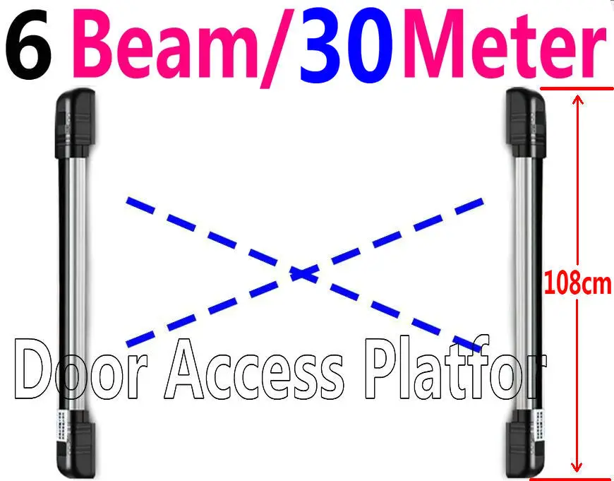 6 инфракрасные лучи+ 30 метров обнаружения расстояния дома безопасный анти-воры окно сенсорный затвор сигнализация инфракрасный луч-барьер ворота управления