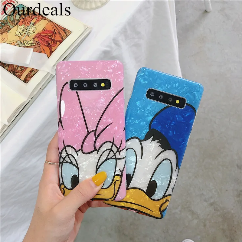 

Ourdeals Phone Case For Samsung S8 S9 S10plus Note 8 9 Couple dreamy shell pattern For Samsung Note 8 Cute animal IMD soft Funda